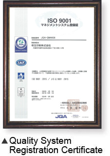 Quality System Registration Certificate
