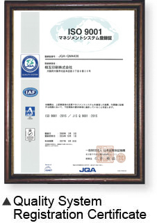 Quality System Registration Certificate